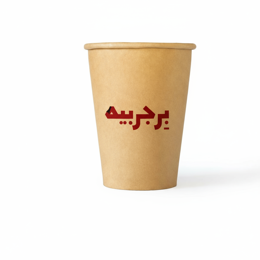 Brown Kraft Cups, 8 oz, Single Color Printing, Lidless or with Lid