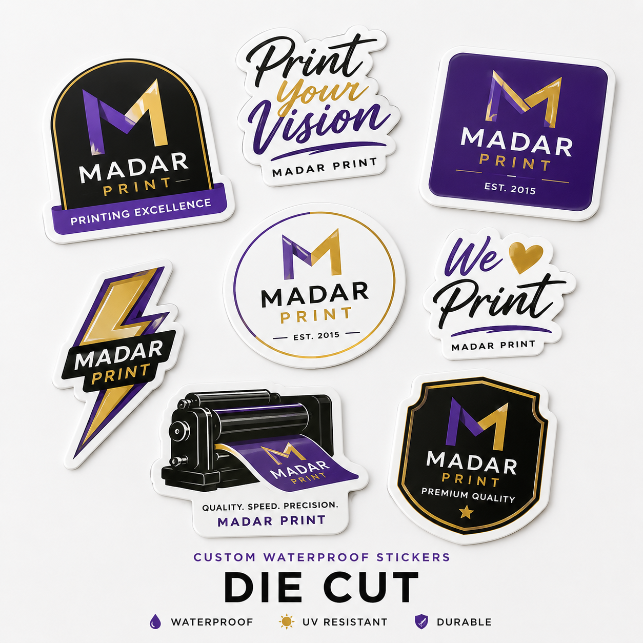 Custom Waterproof Stickers - Die Cut
