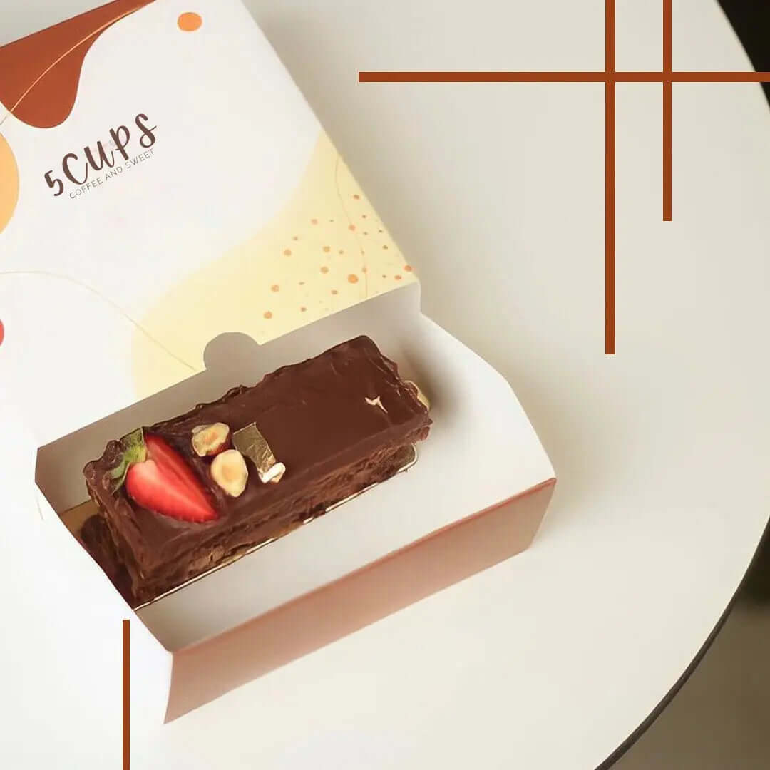 Custom printed paper serving box for sweets