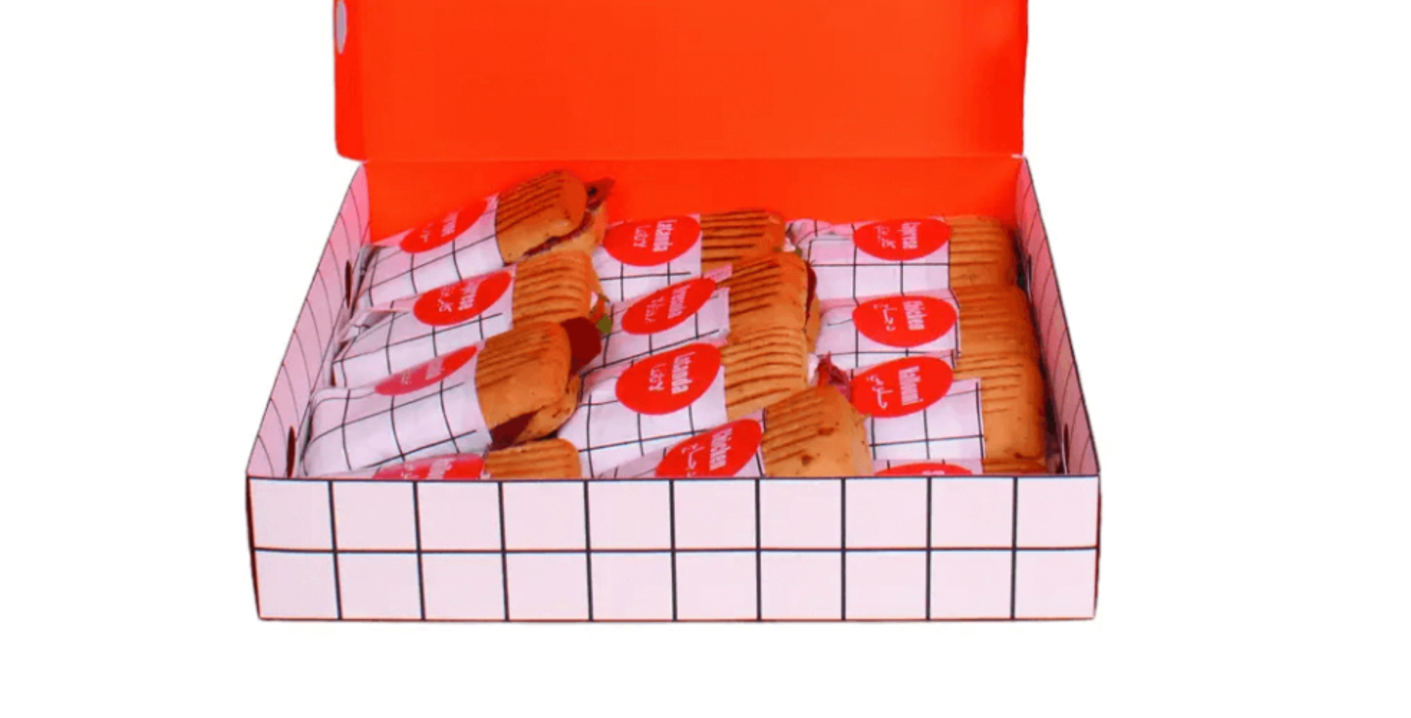 custom printed 12 sandwich or 8 sandwich with sauce packaging boxes