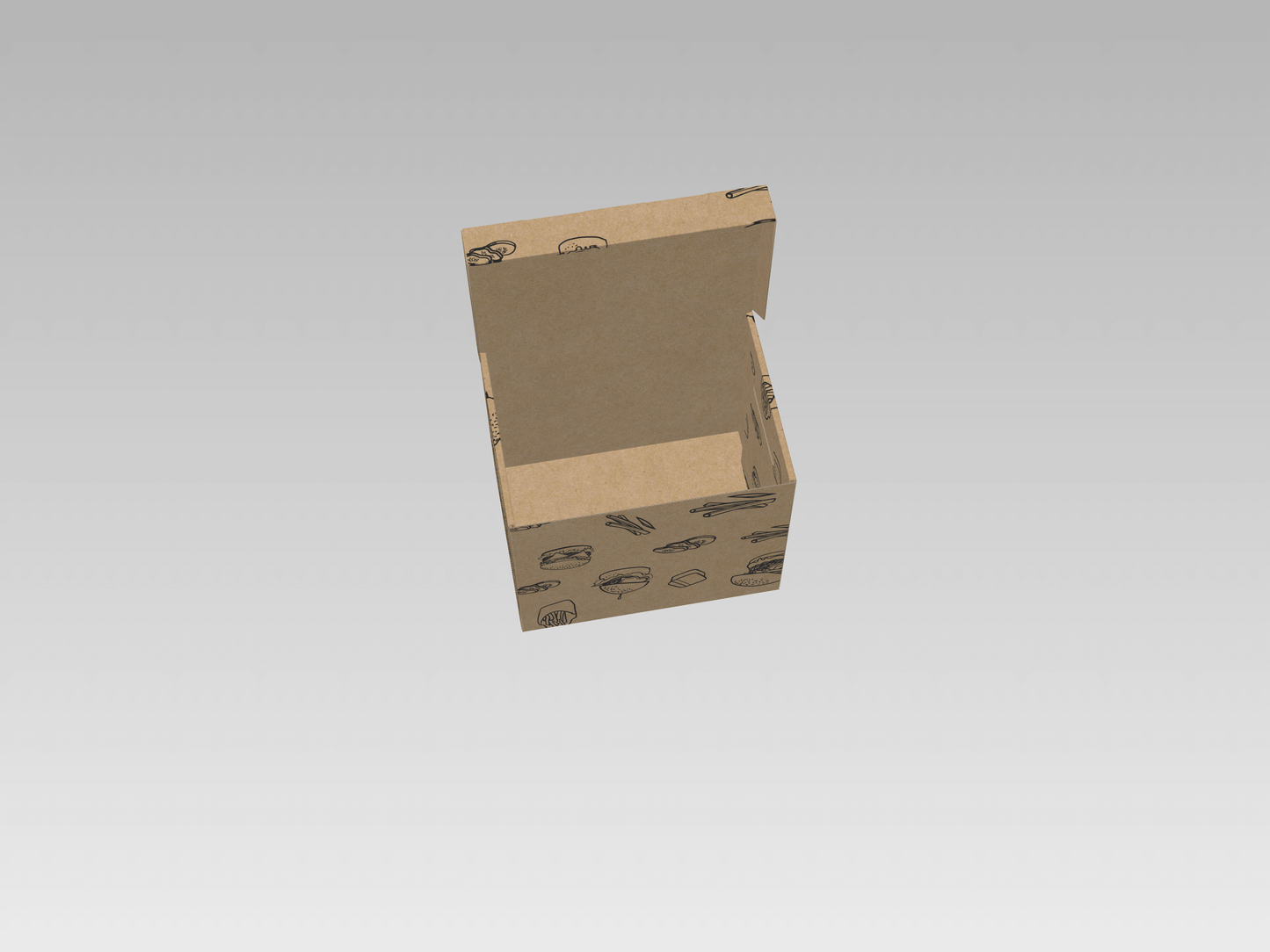 Customized carton flute box length 25 cm width 18 cm height 21 cm with handle - مطبعة مدار