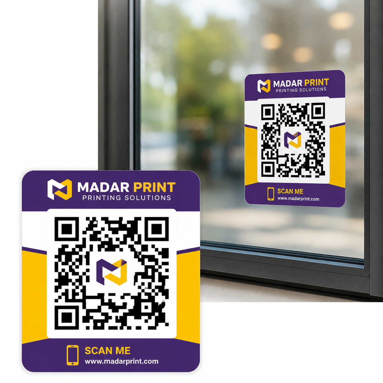 Custom Window Stickers - QR Code