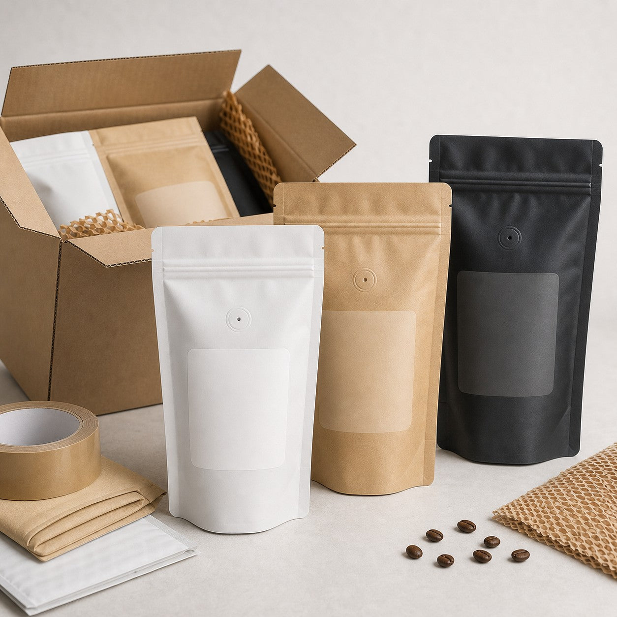Custom Coffee Bags - Delivery Ready product mockup