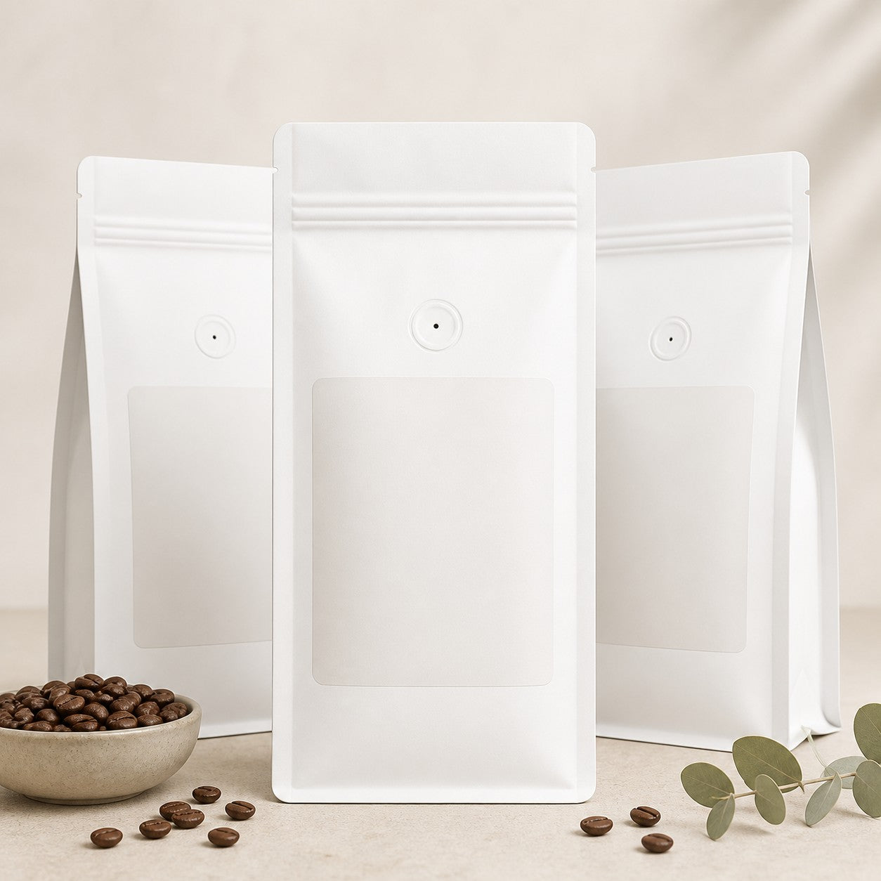 Custom Coffee Bags - White Board product mockup