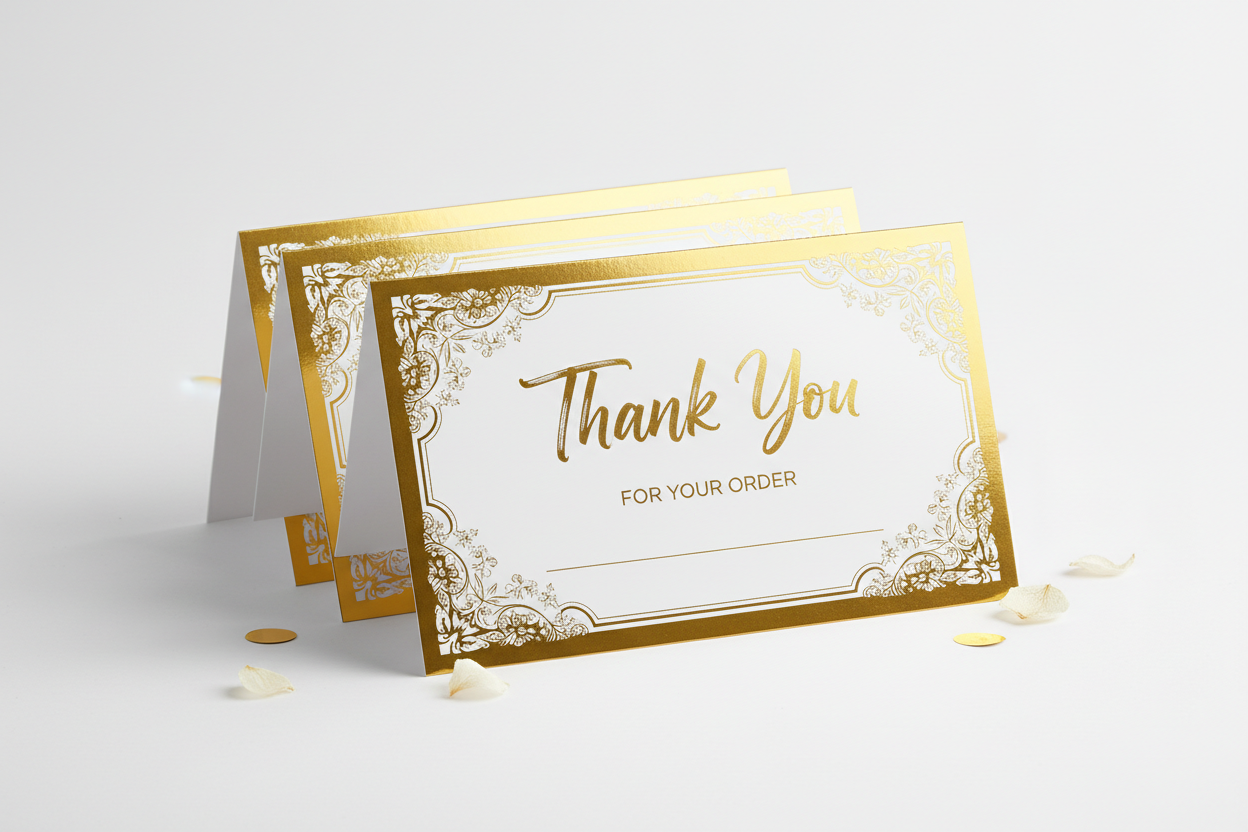 Custom Order Thank You Cards - Gloss Finish