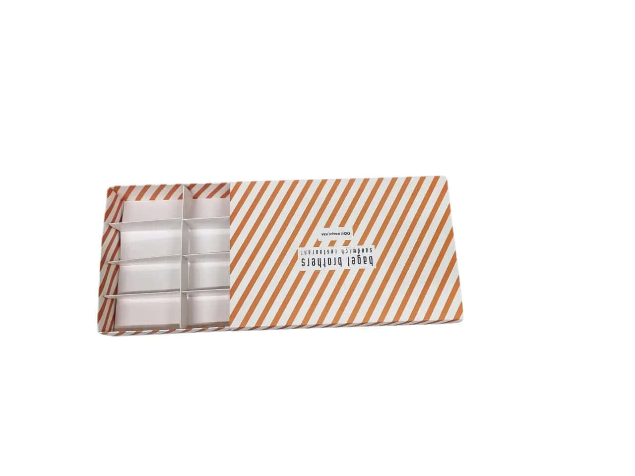 custom printed 12-compartment draw box for burger and other usages