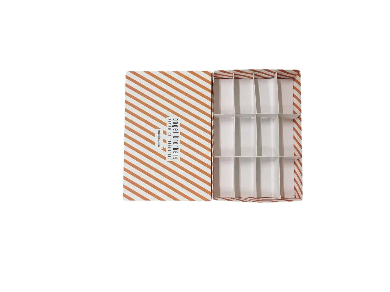 custom printed 12-compartment draw box for burger and other usages