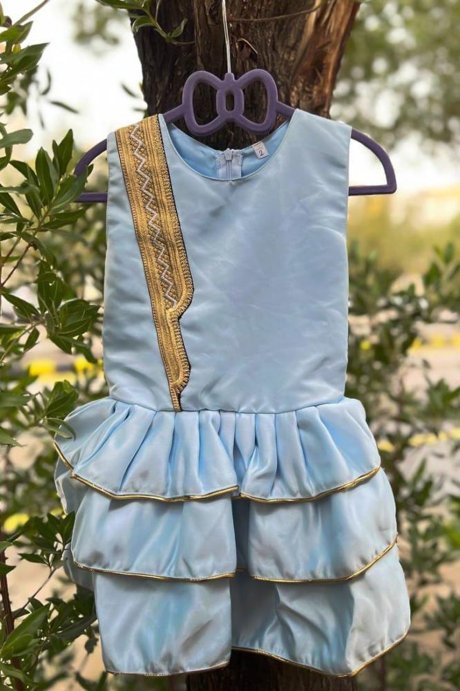 Girls' Ramadan Tiffany embellished dress for a charming Gergean look in 2026 — product image 3
