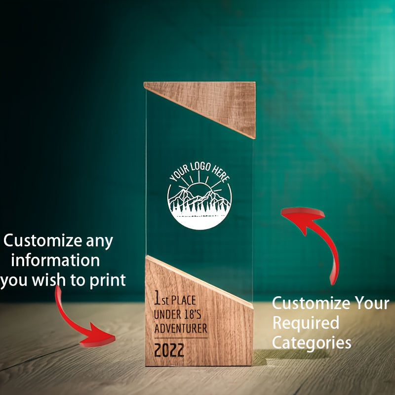 Logo-Ready Corporate Award – Custom Trophy Suitable for, Sports Awards - Name/Text &, Lightweight – image 1