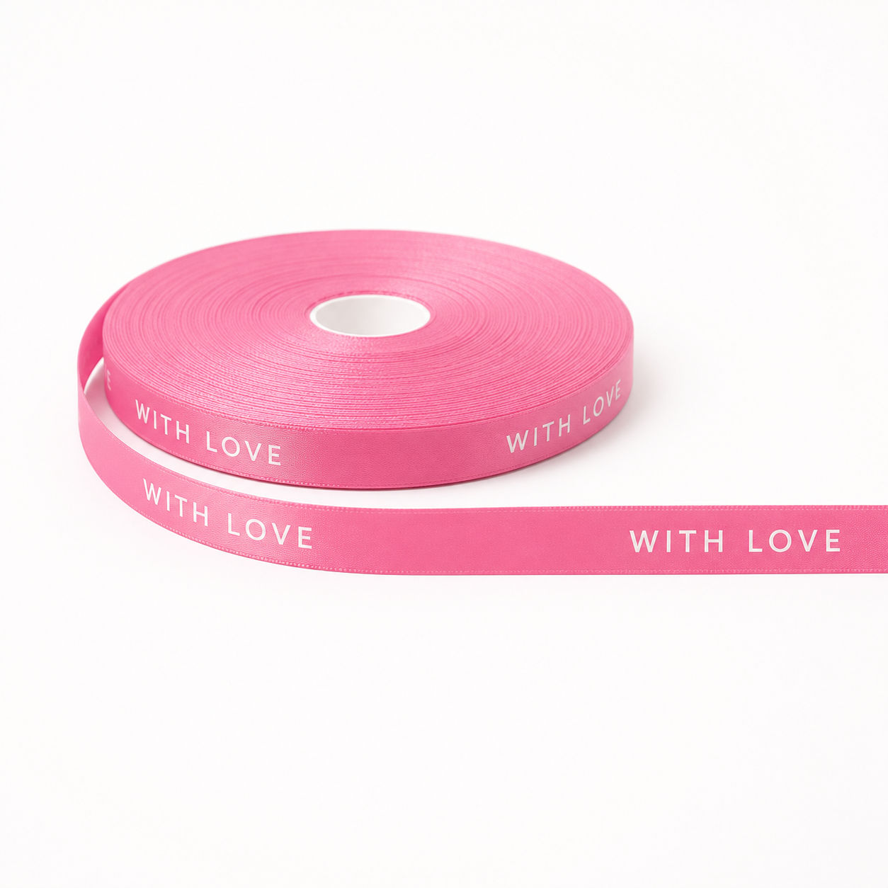 Product photo: Personalized Peony Pink Narrow Satin Ribbon - 19 m