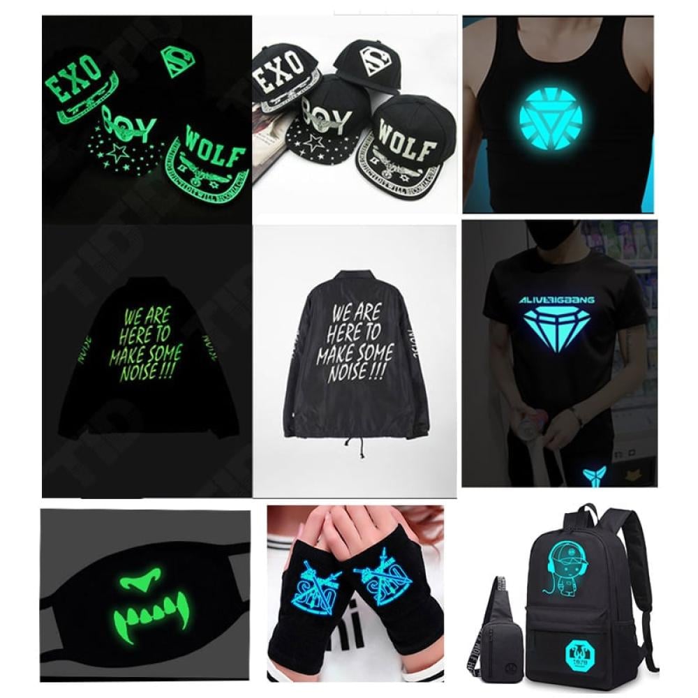 Fluorescent yellow glow-in-the-dark heat-transfer vinyl — product image 4