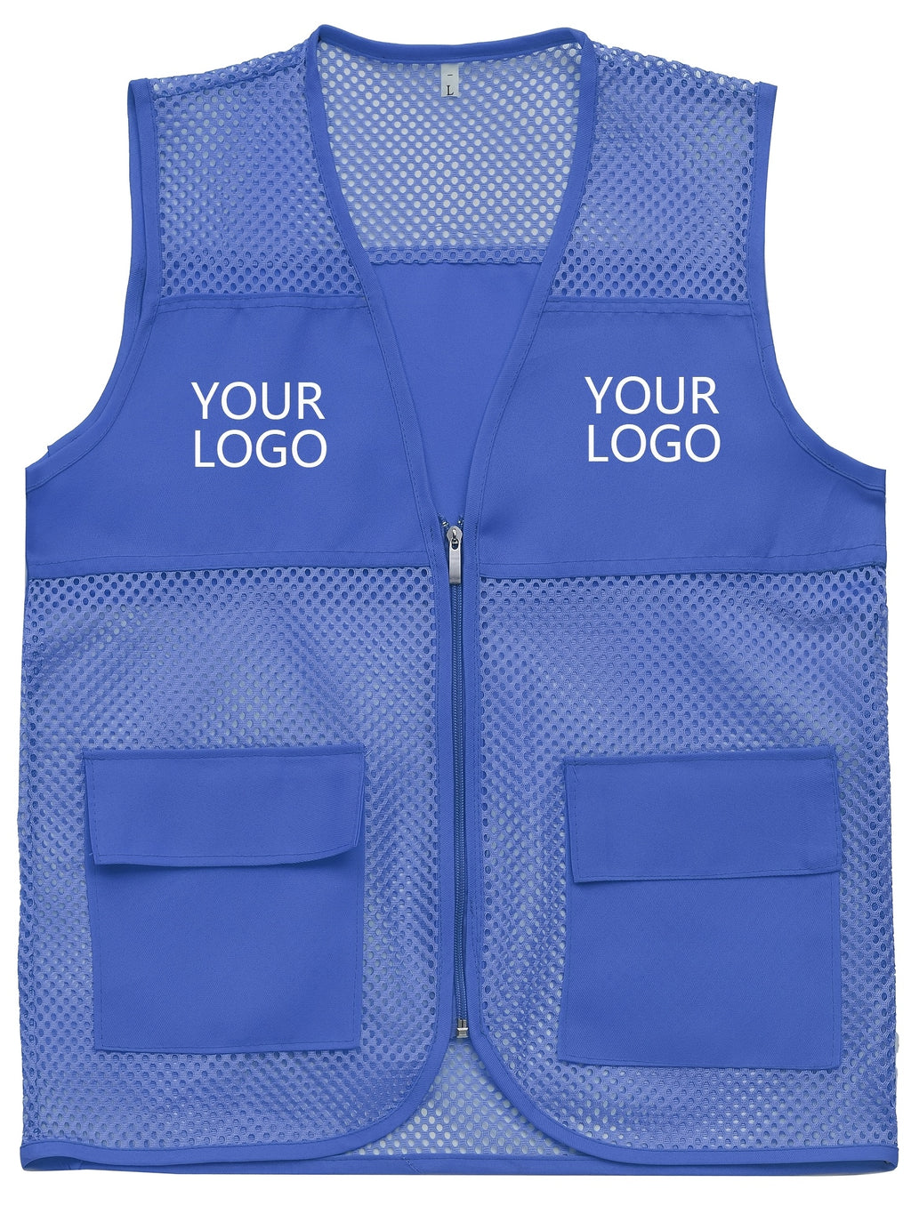 Custom Logo-Printed Work Vest, Volunteer Mesh Vest with Printed Text for | Business-Ready Logo – image 4