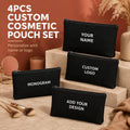 Corporate Custom s White Zipper Makeup Bags - Logo, Toiletry Pouches - Multifunctional Office – Client – image 1