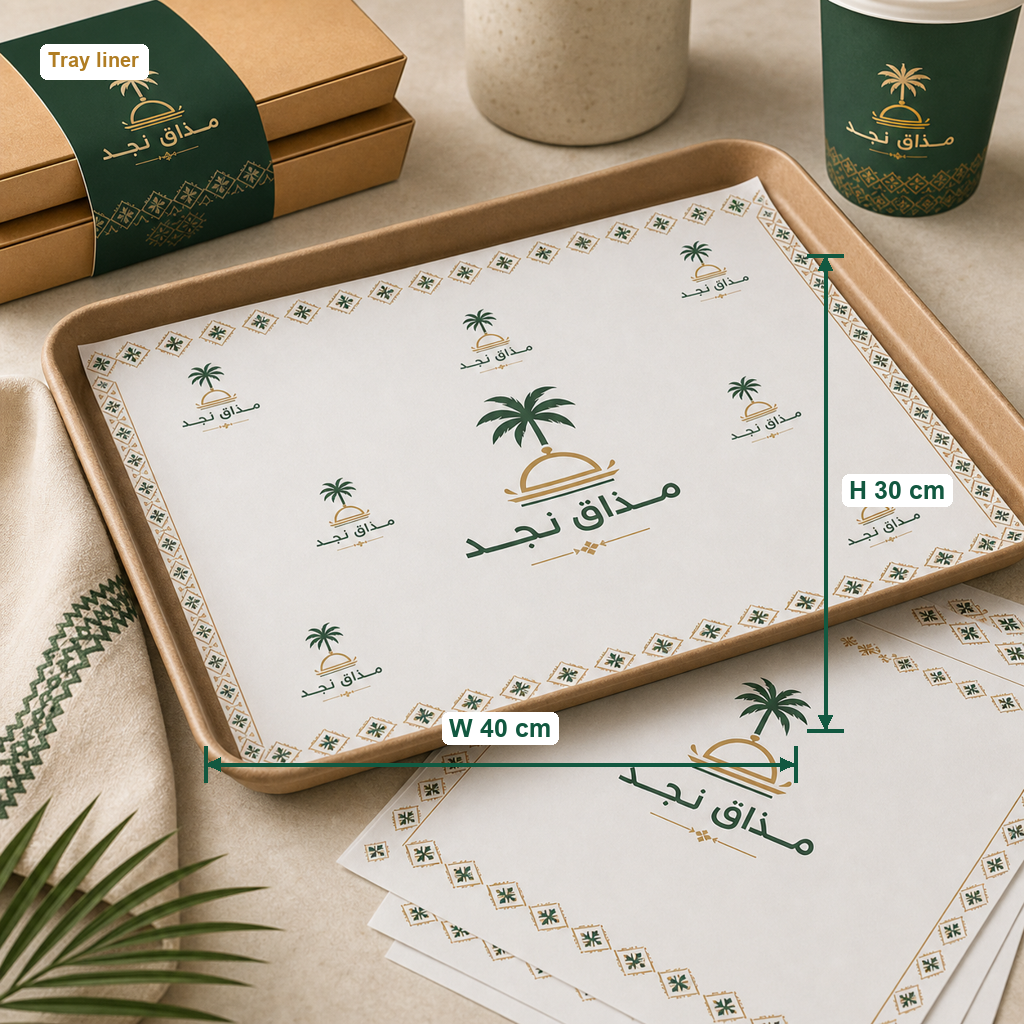 Custom Tray Liners - Window Option with centimeter size annotation