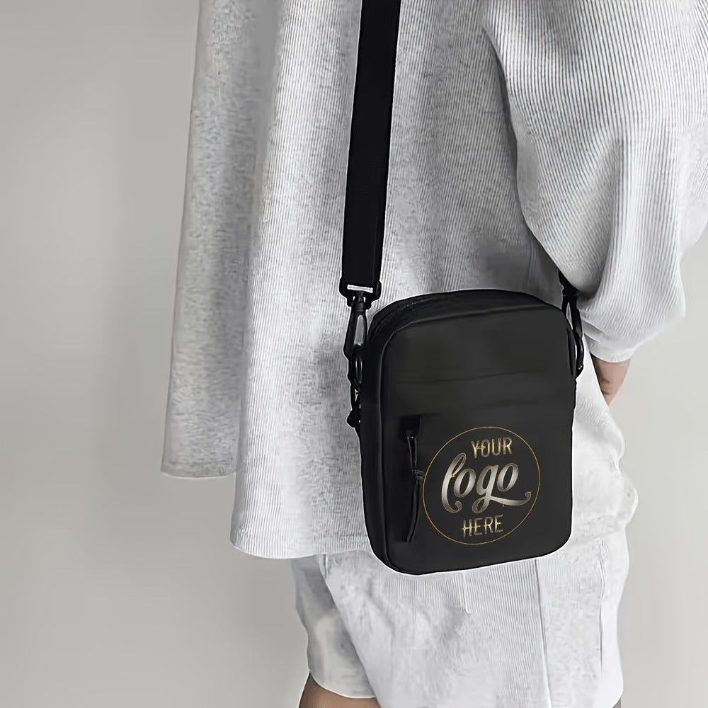 Signature Pattern Shoulder Bag - Picture, Zipper Closure, Large Capacity Adjustable – Custom – image 1