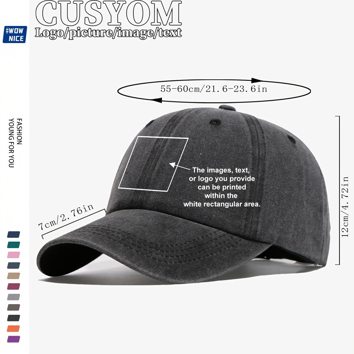 Personalized Logo Apparel – Custom Hat, Name, Text, Logo, Scenery Etc. Flat Printing, – image 4