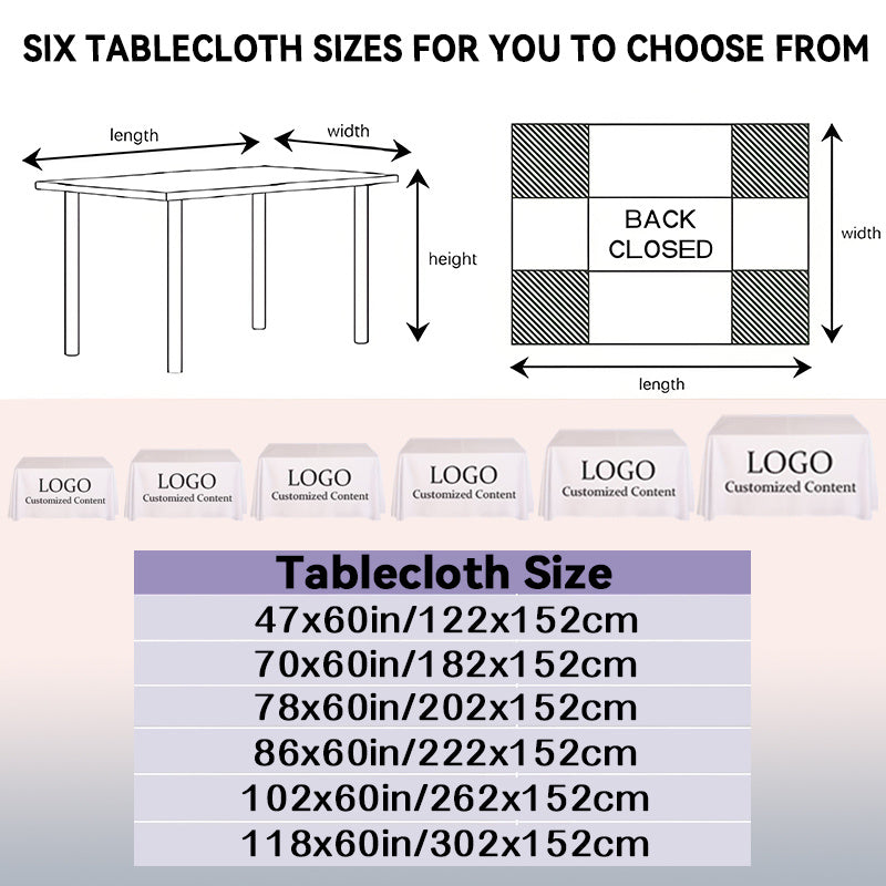 Signature Custom Party Tablecloth, 6 Sizes Available, Outdoor Tablecloth for Garden – Custom – image 4