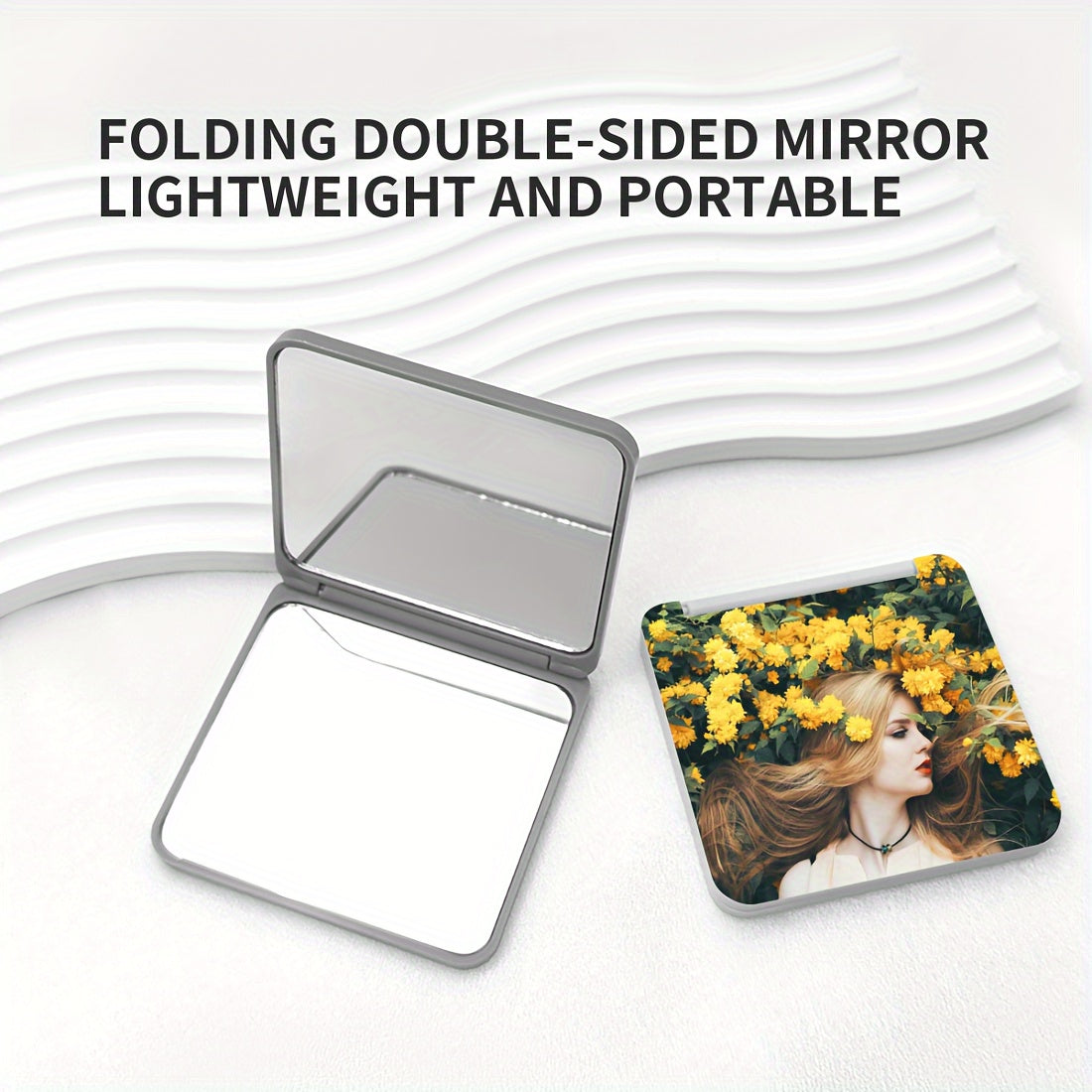 Custom-Branded Folding Mirror with Custom Logo or Design - image 1