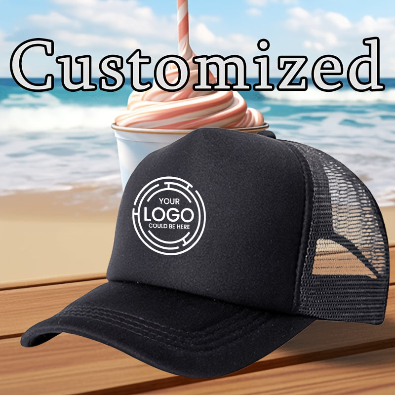 Logo-Ready Logo Apparel – Custom Mesh Baseball Cap - Text, Photo, Or Logo – image 1