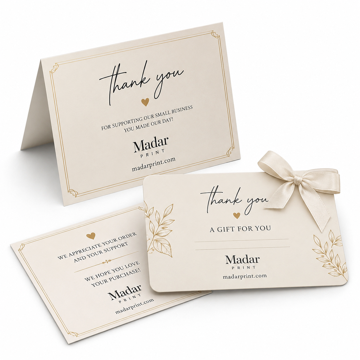 Custom Order Thank You Cards - QR Code