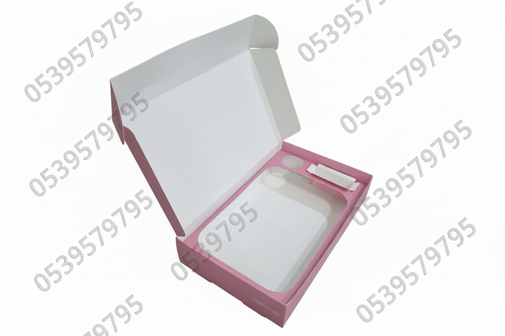 custm printed and designed box with  tray cut-out  and sauce circle and napkin or fork  slot