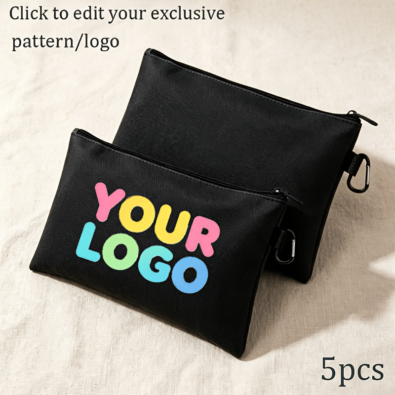 Bespoke Specialized Promotional Product – Gift for Her/Him 5pcs Custom Pattern Oxford Cloth Zippered Toiletry – image 3