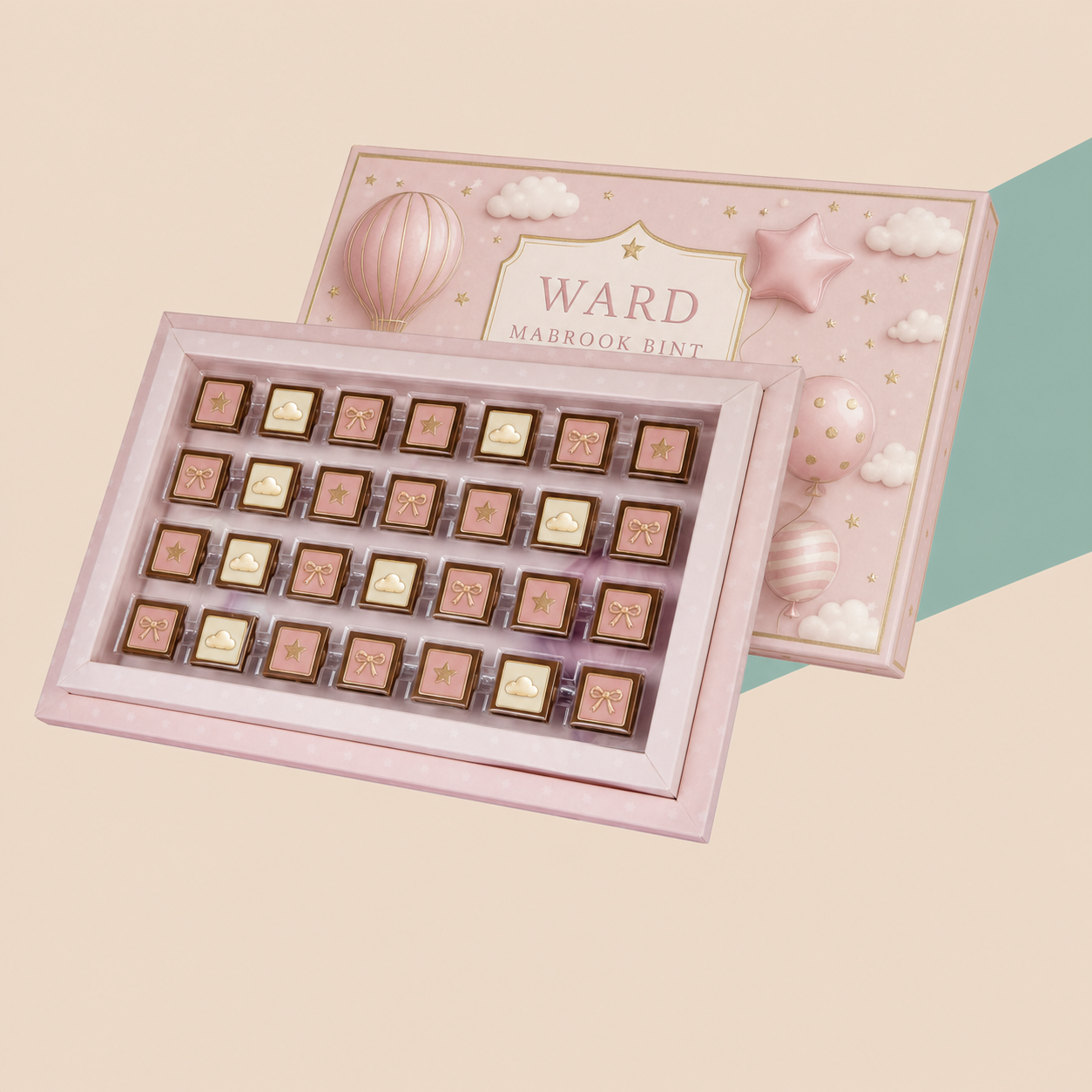 Ward – newborn baby girl chocolate box