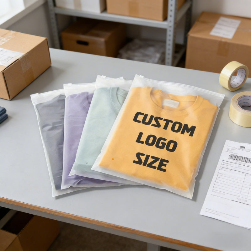 Signature Custom Plastic Packaging Bag, Logo Zipper Bag, Frosted Self-Sealing Bag, – Custom – image 3