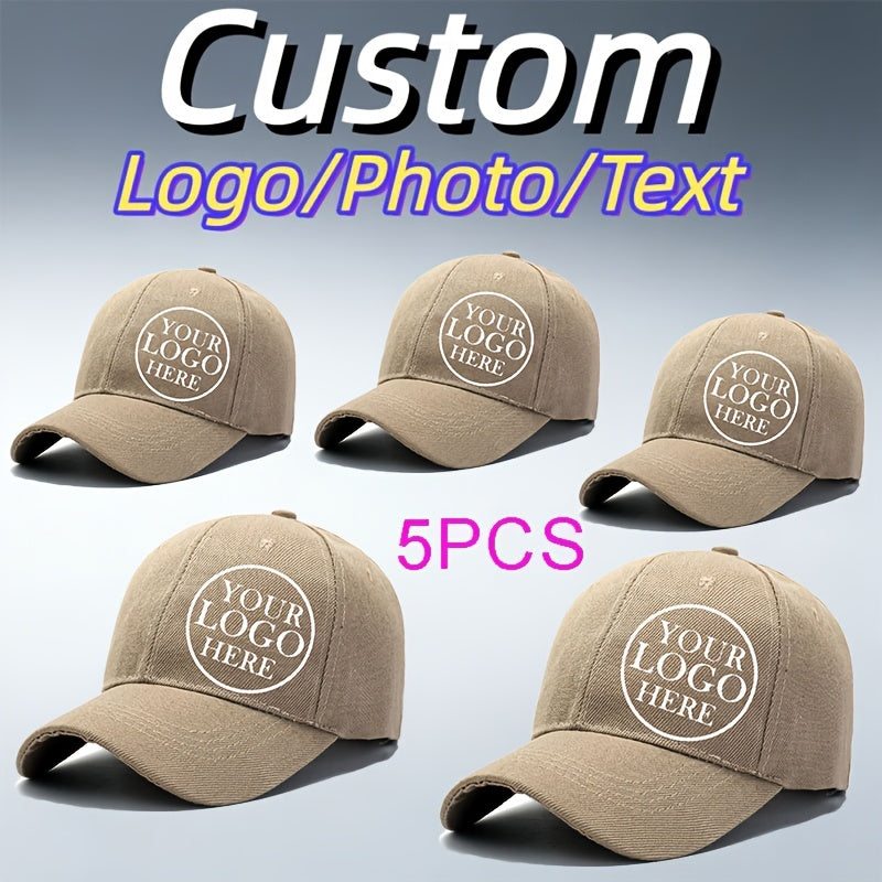 Brand-Forward s Multi-Color Custom Baseball Cap Set, with Logo, Photo, and Text, Unisex – Marketing – image 3