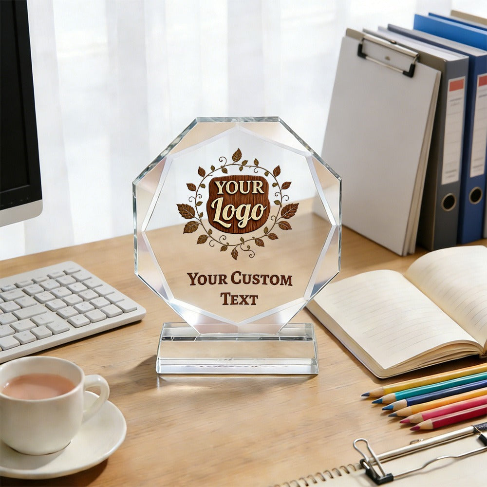 Design-Your-Own 1 Crystal Trophy, Available in Multiple Specifications for Color and Style, – Branded – image 4