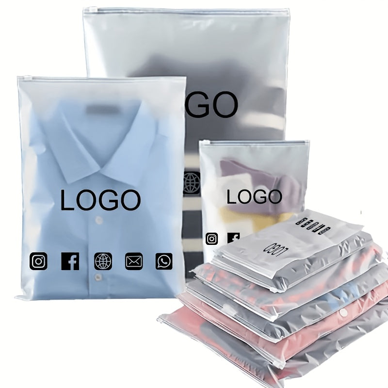 Signature Custom Packaging Bag, Custom Exclusive Logo Bag with Zipper for Clothing – Custom – image 1
