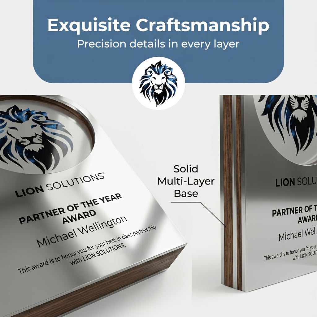 Personalized Corporate Award – 2D Flat Custom Text And Logo, Employee Appreciation And Achievement – image 4
