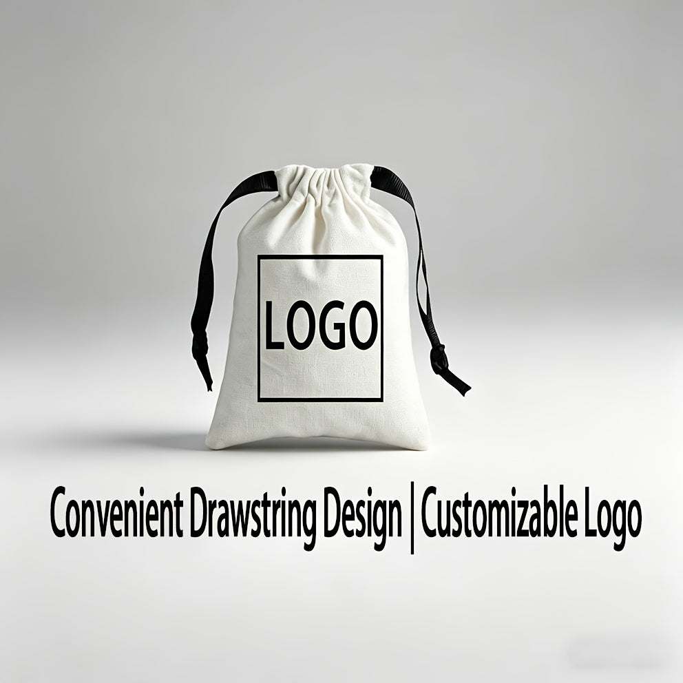 Design-Your-Own Gift for Her/Him 8-Pack Custom Logo Drawstring Bags. Photo, Text, Or Logo – Team – image 1