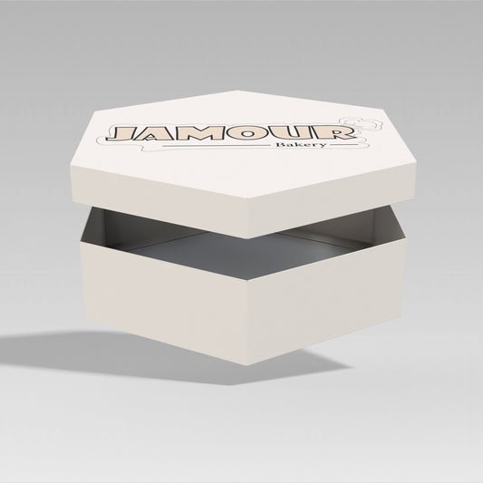 custom printed 14×7  cm  Hexagonal box