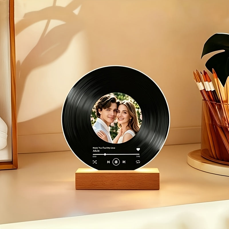 Personalized Record-Style Ornament with Custom Logo or Design - image 2