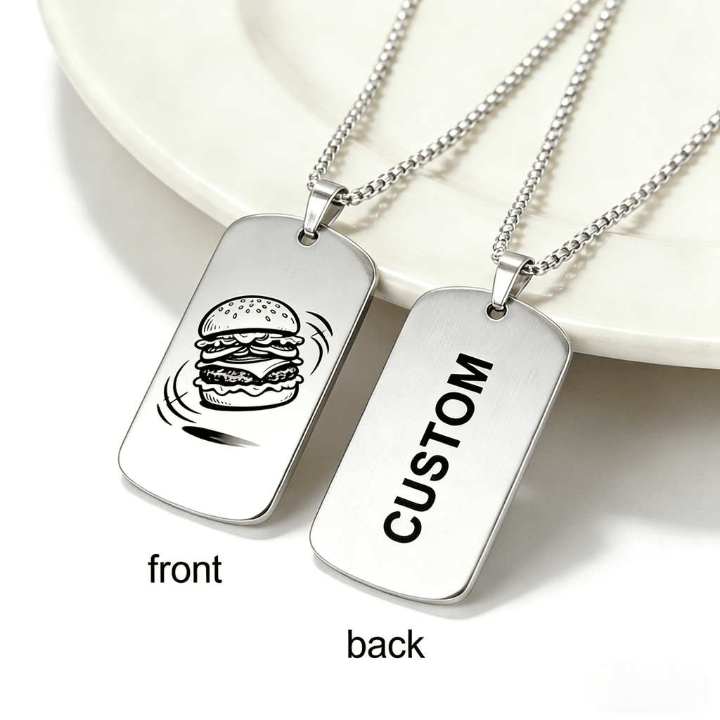 Custom Stainless Steel Dog Tag Necklace, Can Engrave Photos And Text for a Personalized Exclusive Logo. Lightweight… - image 3
