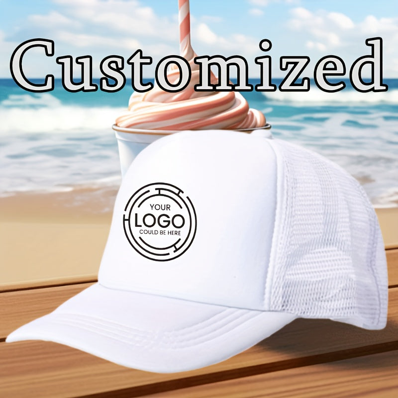 Logo-Ready Logo Apparel – Custom Mesh Baseball Cap - Text, Photo, Or Logo – image 3