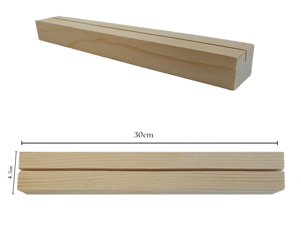 Wooden stand for acrylic panels 30cm (A3) — product image 1