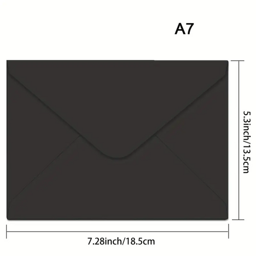 Black paper envelope, size 18.5 * 13.5 cm, 10 pieces — product image 2