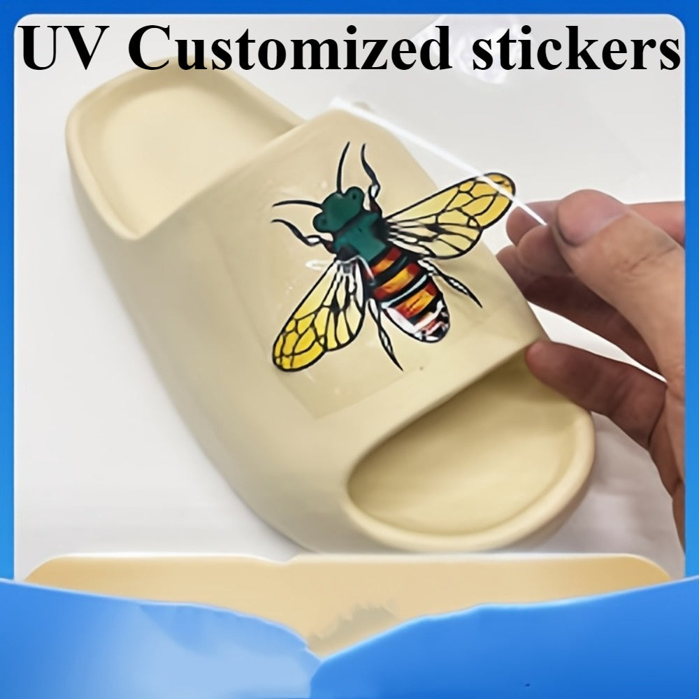 Brand-Forward [] 50/100pcs Logo And Design UV Transfer Stickers - White Or Transparent – Business – image 1