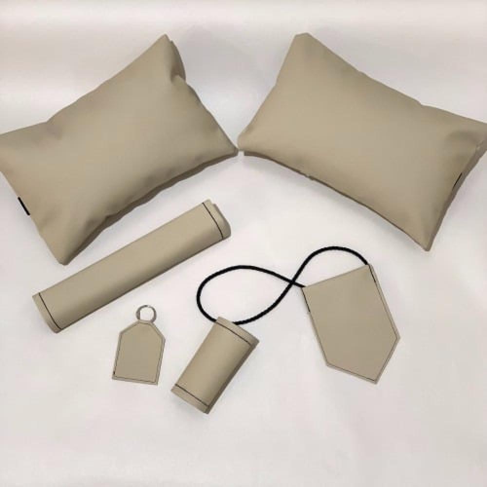 Full beige leather car accessories blank and unprinted — product image 1