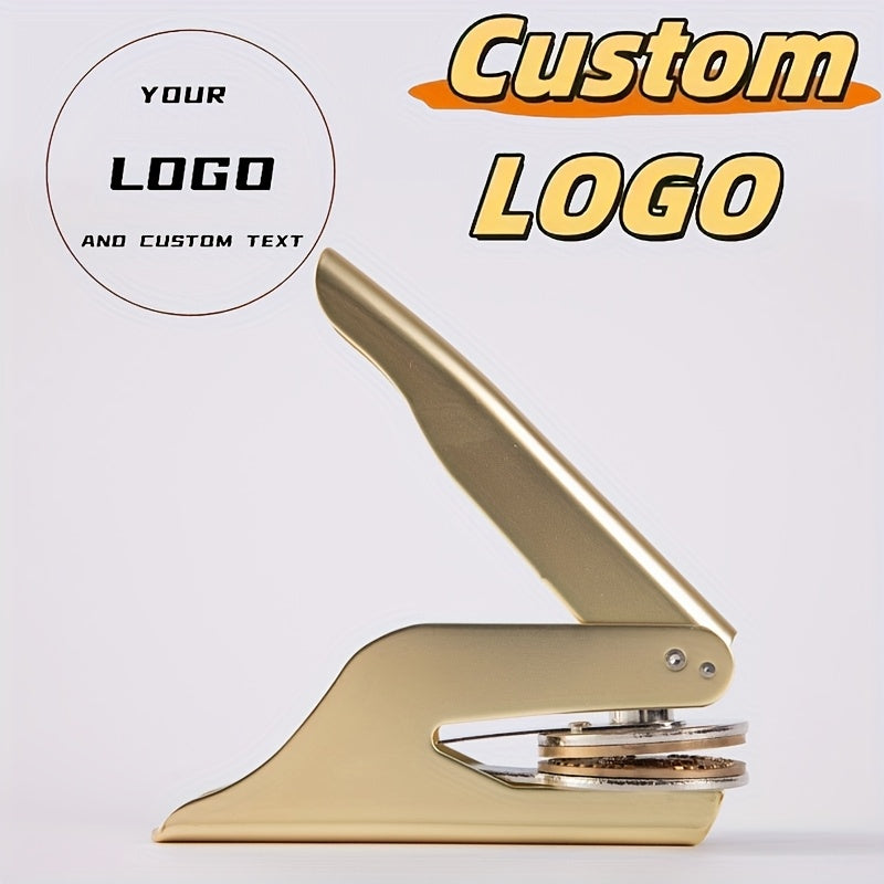 Custom Embossed Stainless Steel Stamp - Personalize Wedding Invitations, Books, and Crafts by Adding Your Logo and… - image 1