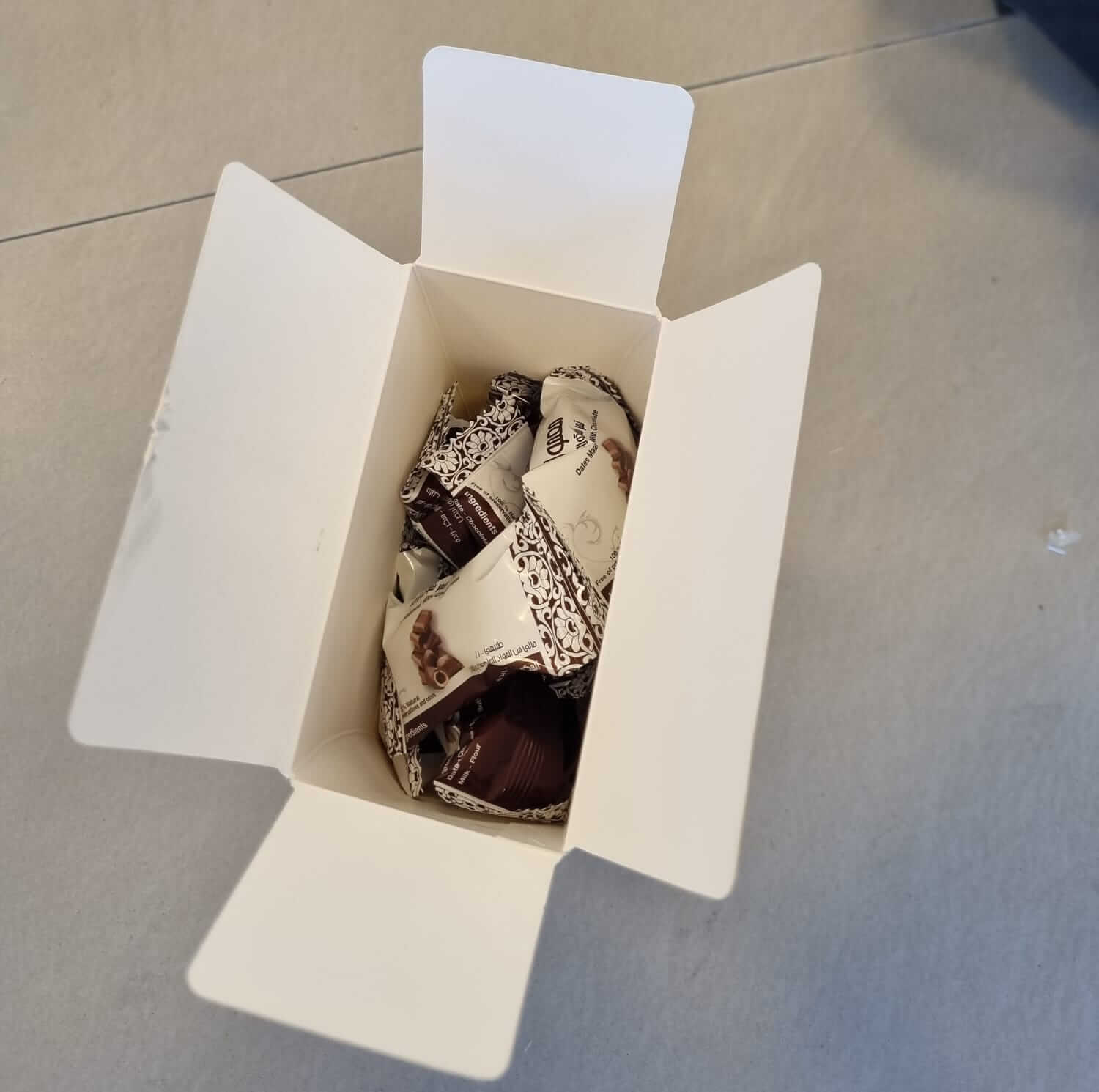 custom printed  250 Gram chocolate  box