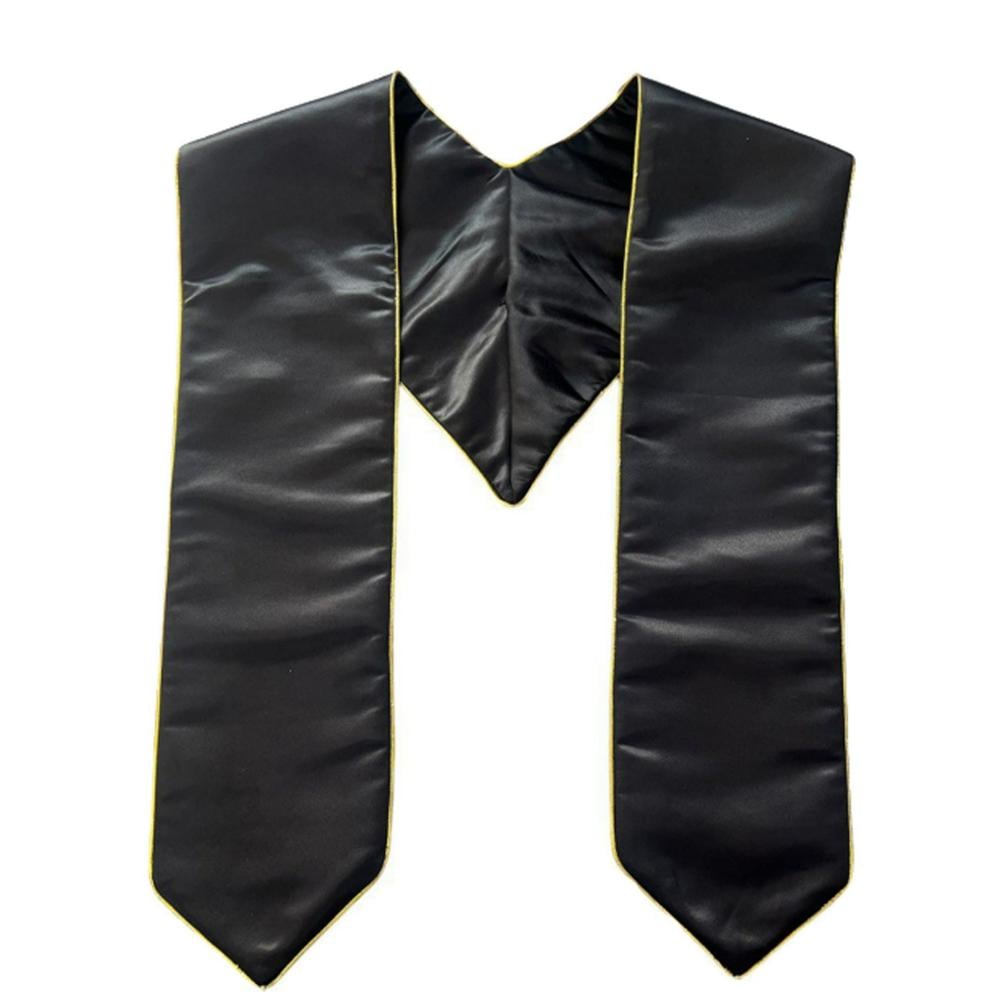 Blank black children's graduation sash with gold edges 2026 - Wholesale — product image 1