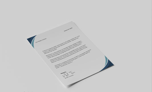 corporate letter head A4 correspondense paper