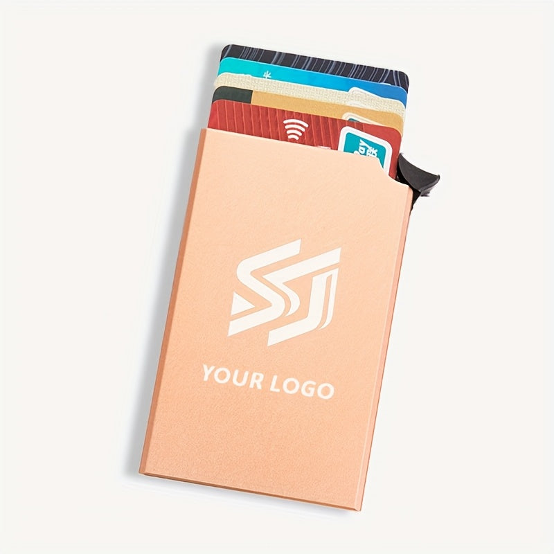 Logo-Ready Branded Bag – Custom Metal Slim Wallet with Pop-Up Design, Engraved RFID Blocking – image 2