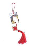 Sublimation car wooden mirror pendant with plain tassel — product image 1