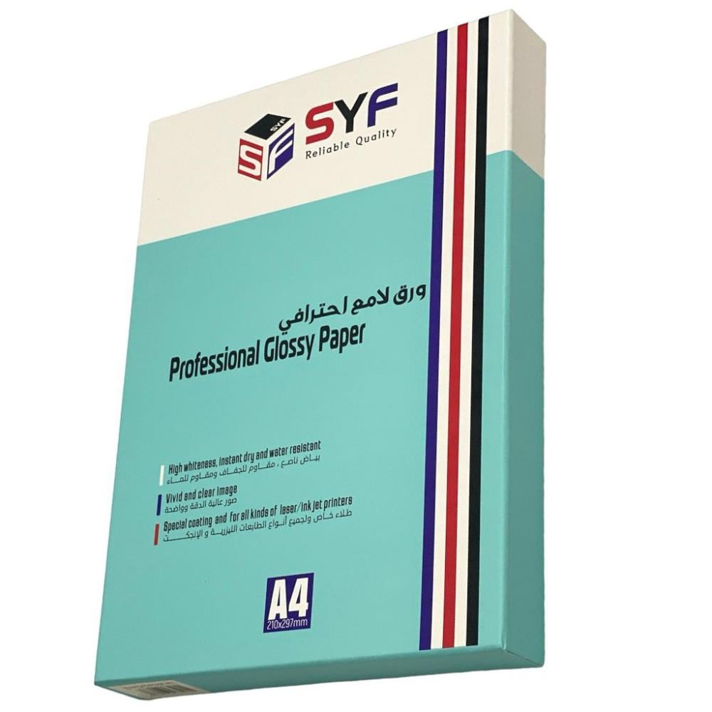 230gsm 100 sheets double sided glossy paperboard waterproof SYF A4 size — product image 1