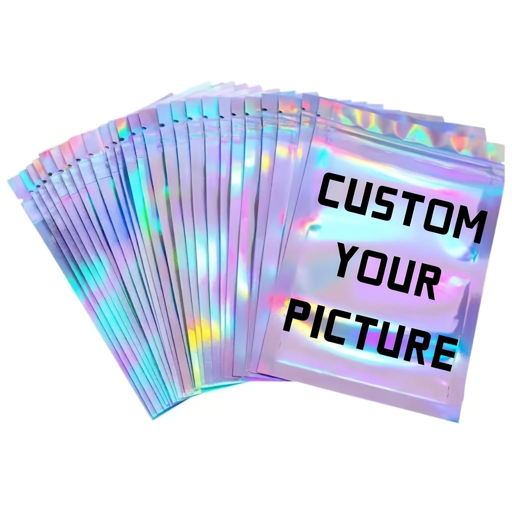 [] Laser Iridescent Self-Sealing Bag, Gift Packaging Bag, Small Jewelry And | Made-to-Order Packaging & – image 1