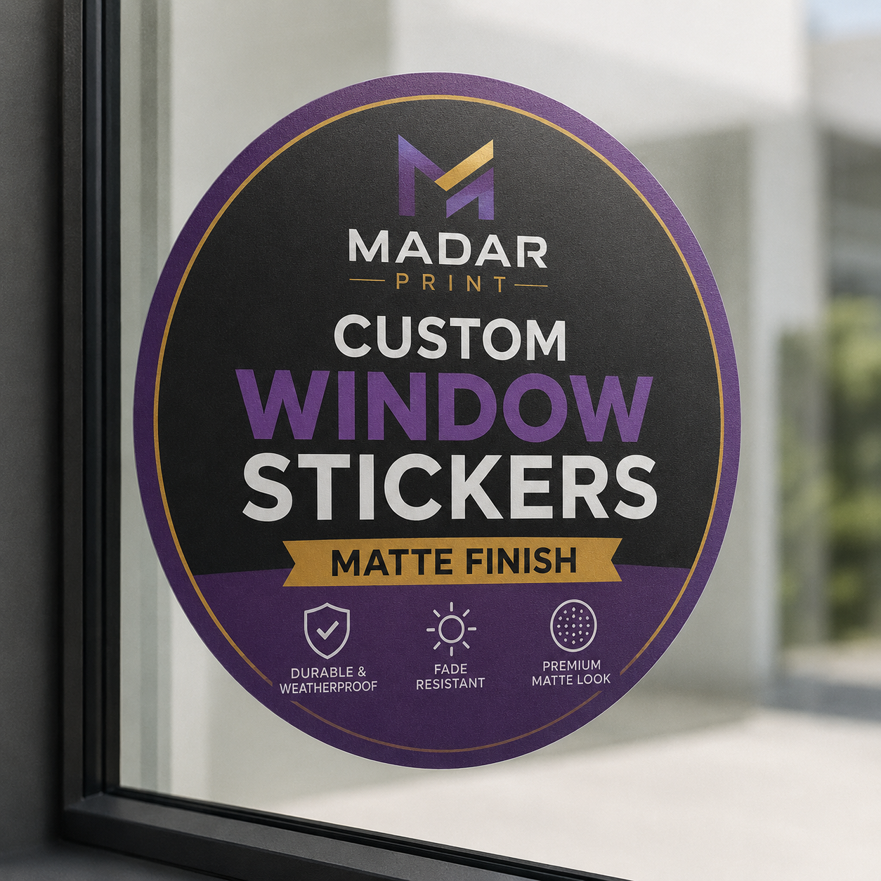 Custom Window Stickers - Matte Finish